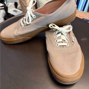 Vans Men's Beige Canvas Sneakers